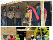 Pemdes Pematang Mayan, beserta Camat, Kapolsek, Babinsa, Salurkan Paket Sembako (JPS) Dampak Covid-19, Dari Pemkab Tanjab Timur