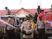 POLRES MUARO JAMBI LAKSANAKAN APEL GELAR OPERASIONAL PERALATAN PENCEGAHAN KARHUTLA