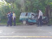 USAI DI TABRAK TOYOTA KIJANG, MOBIL BOX IKUT TABRAK PENGENDARA MOTOR