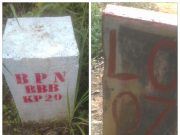 DIDUGA SEROBOT LAHAN : PT.BBB PASANG PATOK BPN, MASYARAKAT MERASA DI RUGIKAN