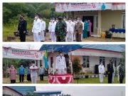 Ditengah Rintik Hujan, Upacara HUT RI Ke 76 Di Kec. Rantau Rasau Tetap Berlangsung, Dengan Menerapkan Prokes Covid-19