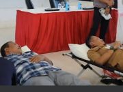 Dalam Rangka Menyambut HUT Bhayangkara Ke 76, Bupati Romi Ikut Donor Darah
