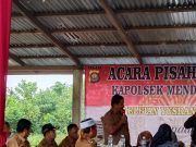 Kepala Desa Bukit Tempurung “Mawadi Saragih ” Berikan Sambutan Saat Pisah Sambut Kapolsek Mendahara Ulu