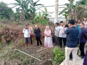 Kades Sinar Wajo Hj. Ratnawati Dampingi Bupati Tinjau Jembatan Sungai Nek