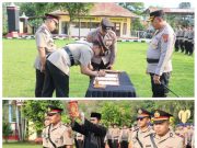 Kapolres Tanjab Timur Pimpin Upacara Sertijab Kasat Pol Air dan Kapolsek Kuala Jambi