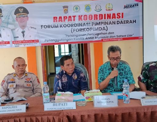 Kesbangpol Tanjabtim Gelar Rakor Penanganan Konflik Manusia dan Satwa Liar