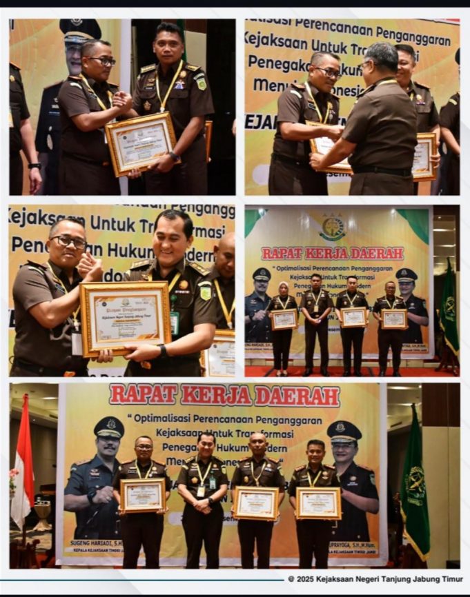 Bukti Pencapaian Kinerja, Kajari Tanjabtim Borong 4 Penghargaan Bergengsi