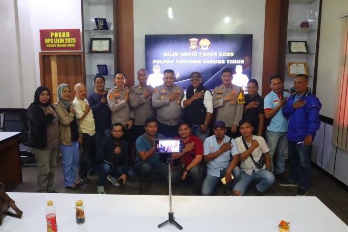 Rilis Akhir Tahun Polres Tanjab Timur 2025: Kriminalitas Turun, Narkoba Naik, Keamanan Daerah Tetap Kondusif