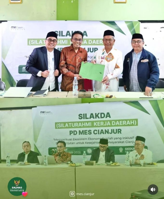 Silaturahmi kerja daerah (SILAKDA) PD MES Cianjur, memperkuat ekosistem ekonomi syariah yang inklusif dan berkelanjutan