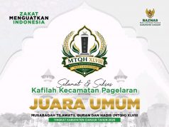 Baznas Cianjur Ucapkan Selamat Kepada Kafilah Pegelaran Juara Umum MTQH 2026